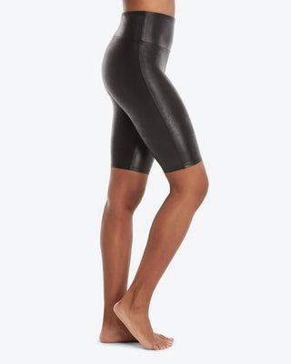 Spanx - Shorts de ciclismo femininos de couro sintético
