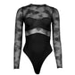 Fleur Du Mal - Bouquet Lacve & Jersey Long Sleeve Bodysuit