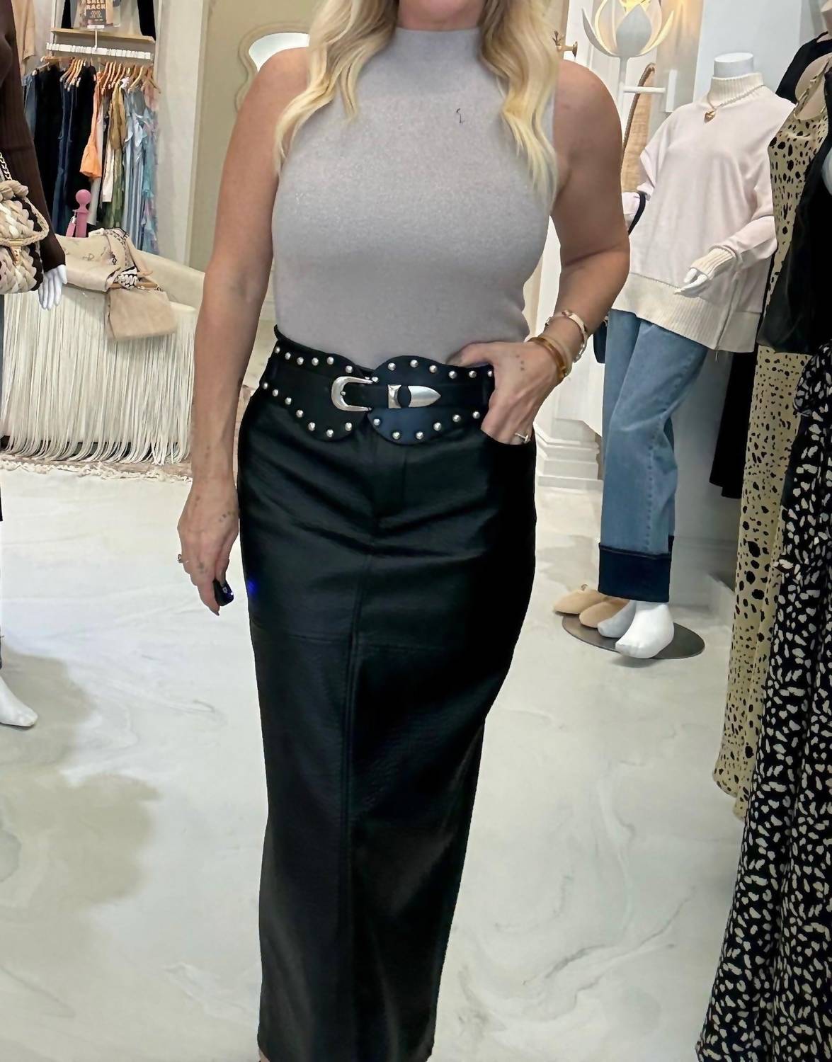 Astrid - Women's Blake Faux Leather Skirt