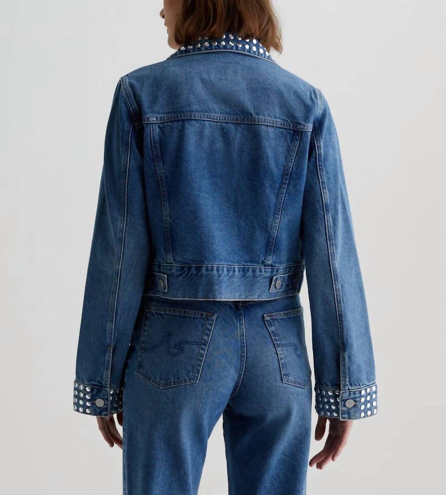 Ag Jeans - Studded Isa Cropped Trucker Jacket