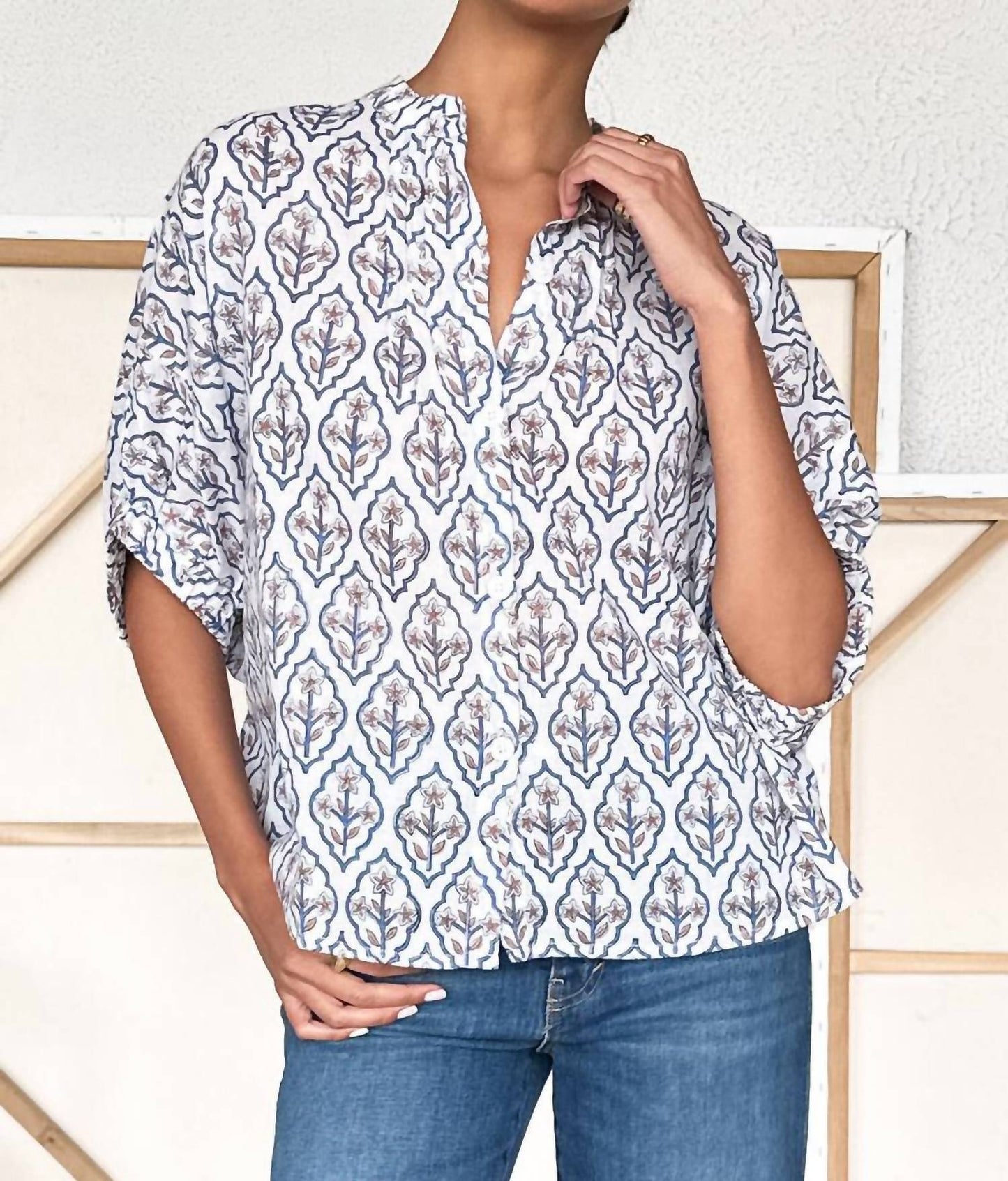 Emerson Fry - Mandarin Collar Top