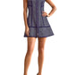 Entro - Tracy Piping Detail Front Zipper Tweed Sleeveless Dress