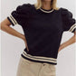Entro - Short Sleeve Floral Textured Top