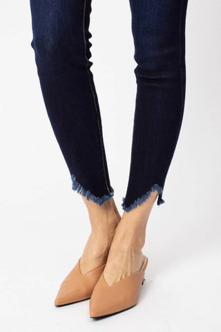 Kancan - Calça Jeans com Detalhe de Bainha Alta