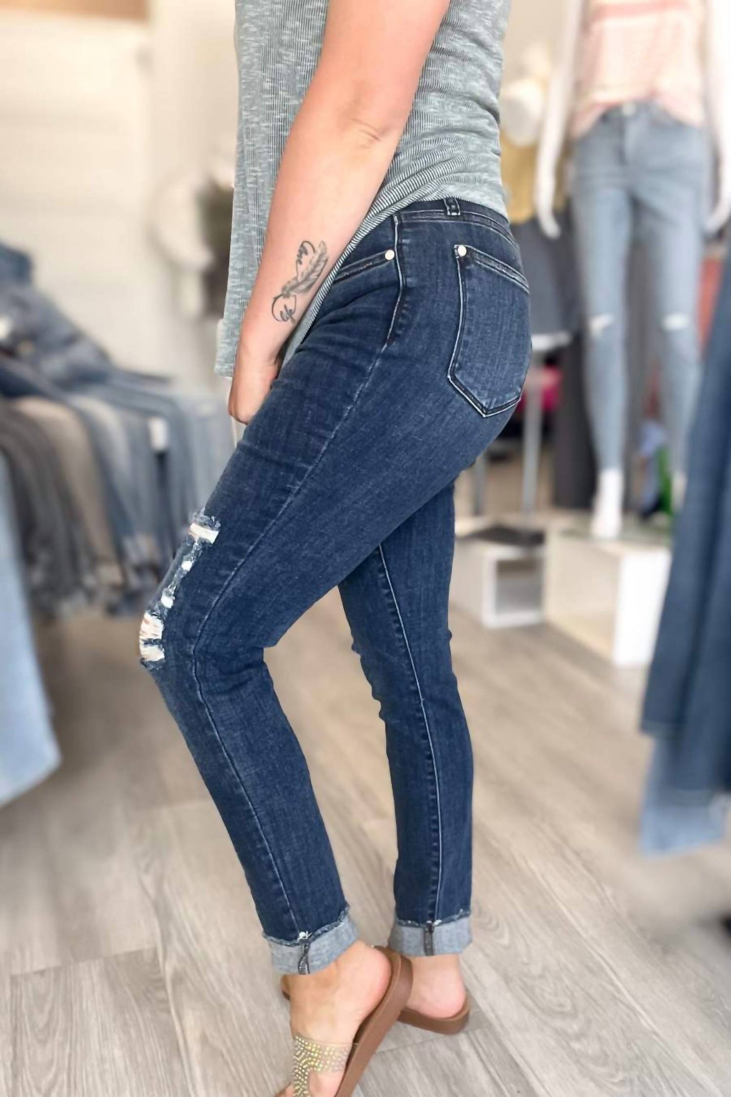 Judy Blue - High Waist Distressed Skinny