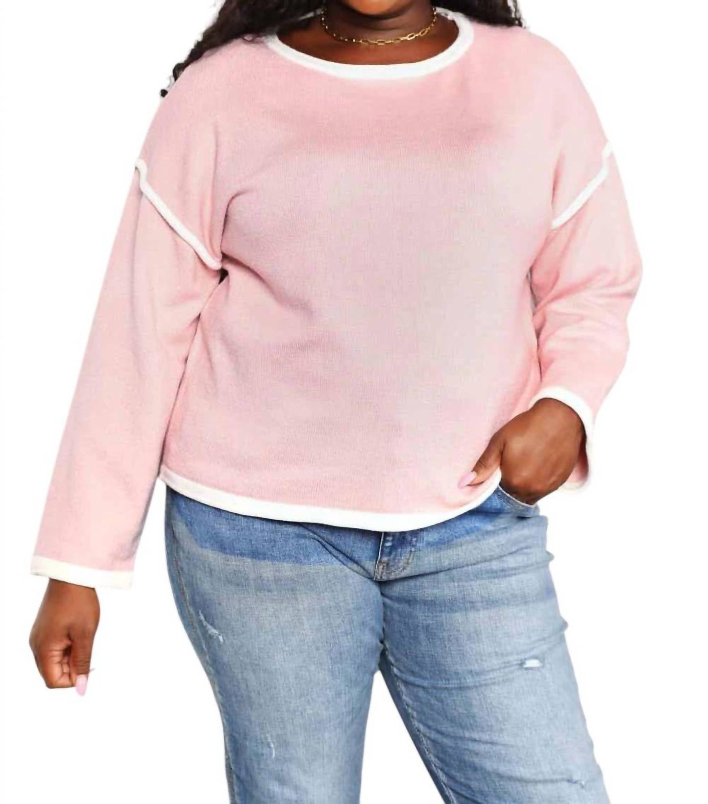 Double Take - Chic Dropped Shoulder Knit Top