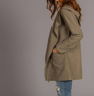 Agnes & Dora - Hooded Trench Coat Jacket