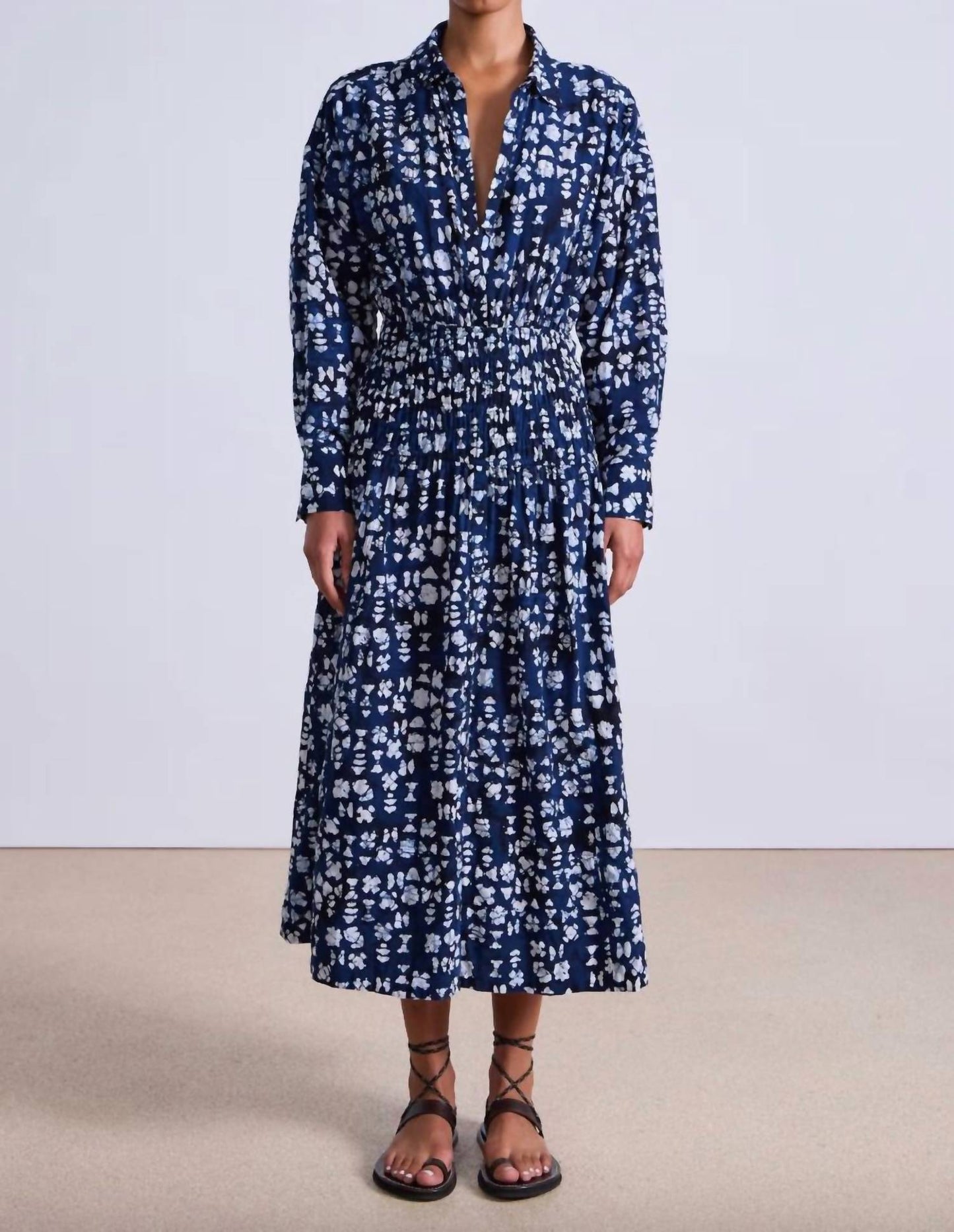 Apiece Apart - Sophia Smocked Shirt Dress