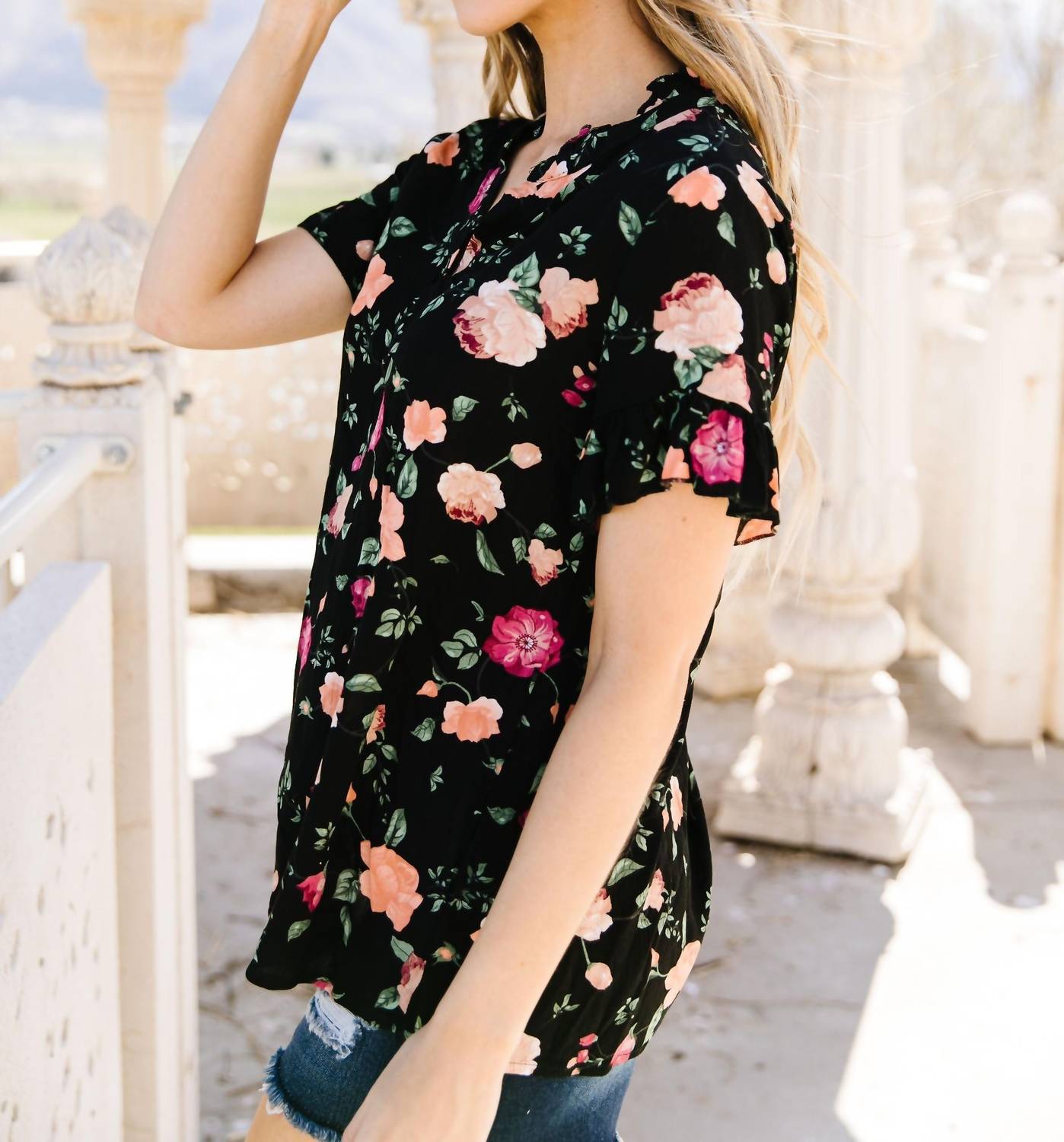 Ninexis - Nighttime Blooms Blouse