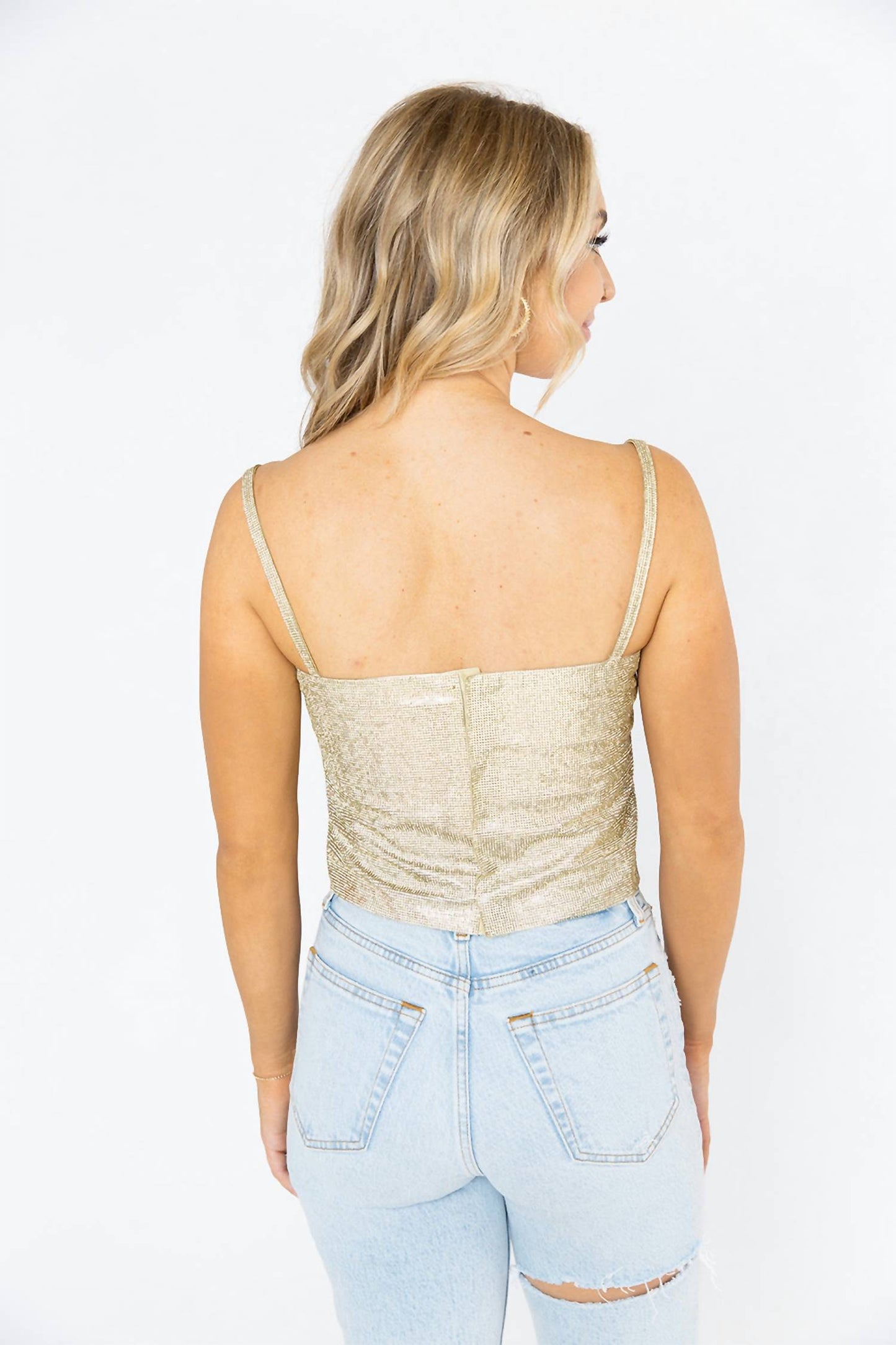 Buddylove - Rhinestone Crop Top