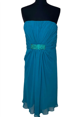 Basic Ii - Women's Ruched Beaded Front Short Dress