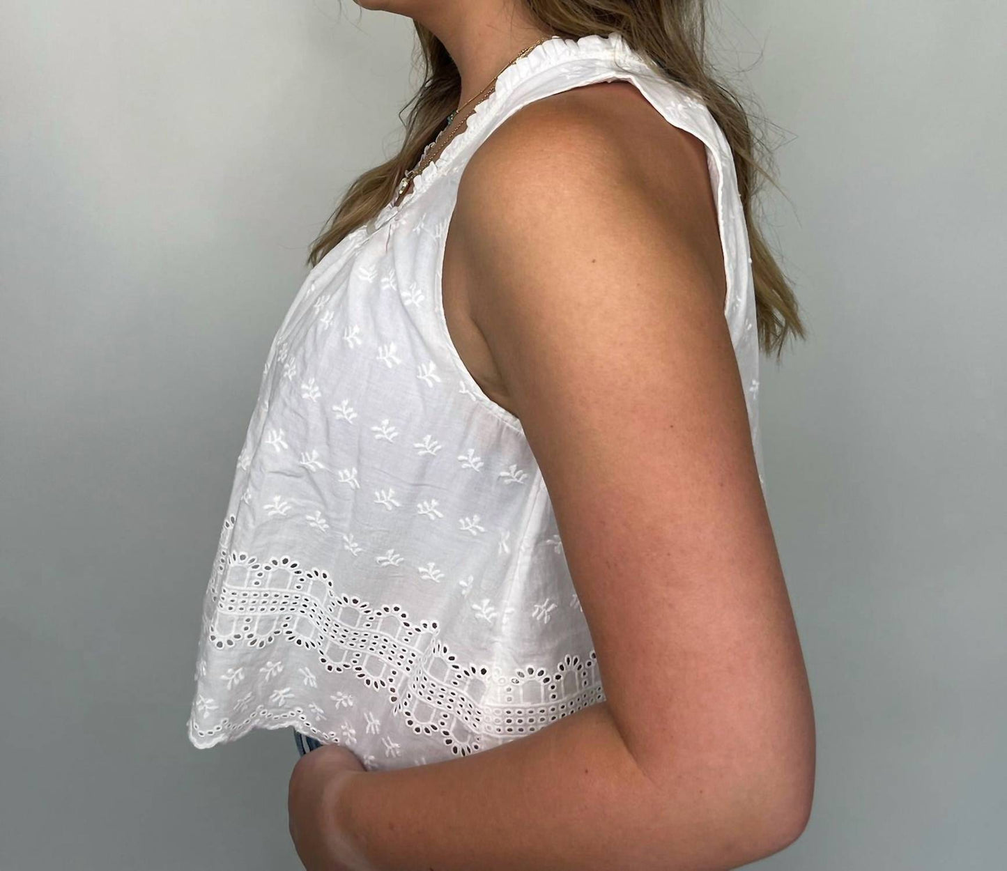 Free People - Marina Eyelet Tank Top