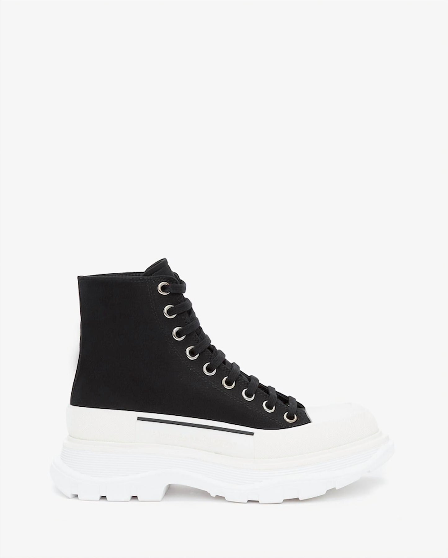 Alexander Mcqueen - Men's Tread Slick Black & White High Top Sneakers