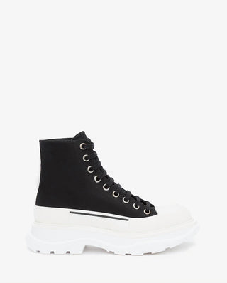 Alexander Mcqueen - Men's Tread Slick Black & White High Top Sneakers