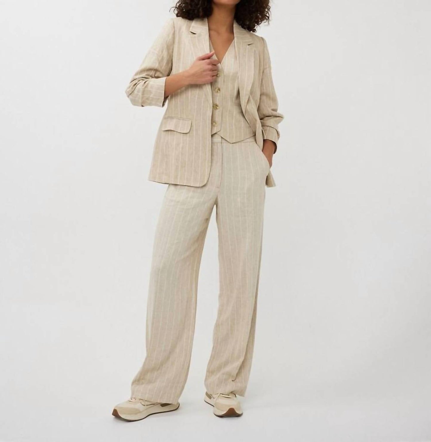 Esqualo - Stripe Linen Blazer