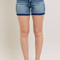 Judy Blue - Mid Rise Tummy Control Release Hem Denim Short