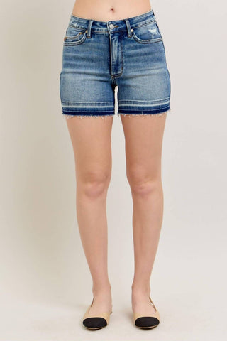 Judy Blue - Short Jeans com Controle de Barriga e Cintura Média