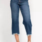 Judy Blue - High Rise Button Fly Crop Wide Leg Jeans