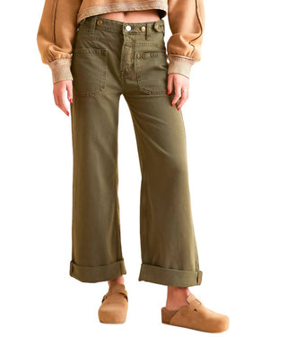 Free People - Calça Jeans Palmer com Punhos