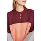 Free People - Easy Street Peach Combo Oversized Sweater Cotton