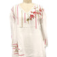 Paparazzi - Women's Embroidered Viscose Hanky Hem Top