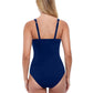 Profile By Gottex - D-Cup Scoop Neck Shirred One Piece Swimsuit