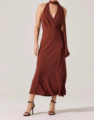 Astr - Hilaire Halter Midi Dress