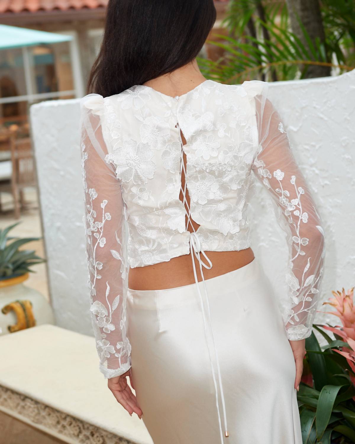 Astr - Bryne Floral Appliqué Top