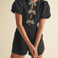 Endless Blu. - Rhinestone Bow Romper
