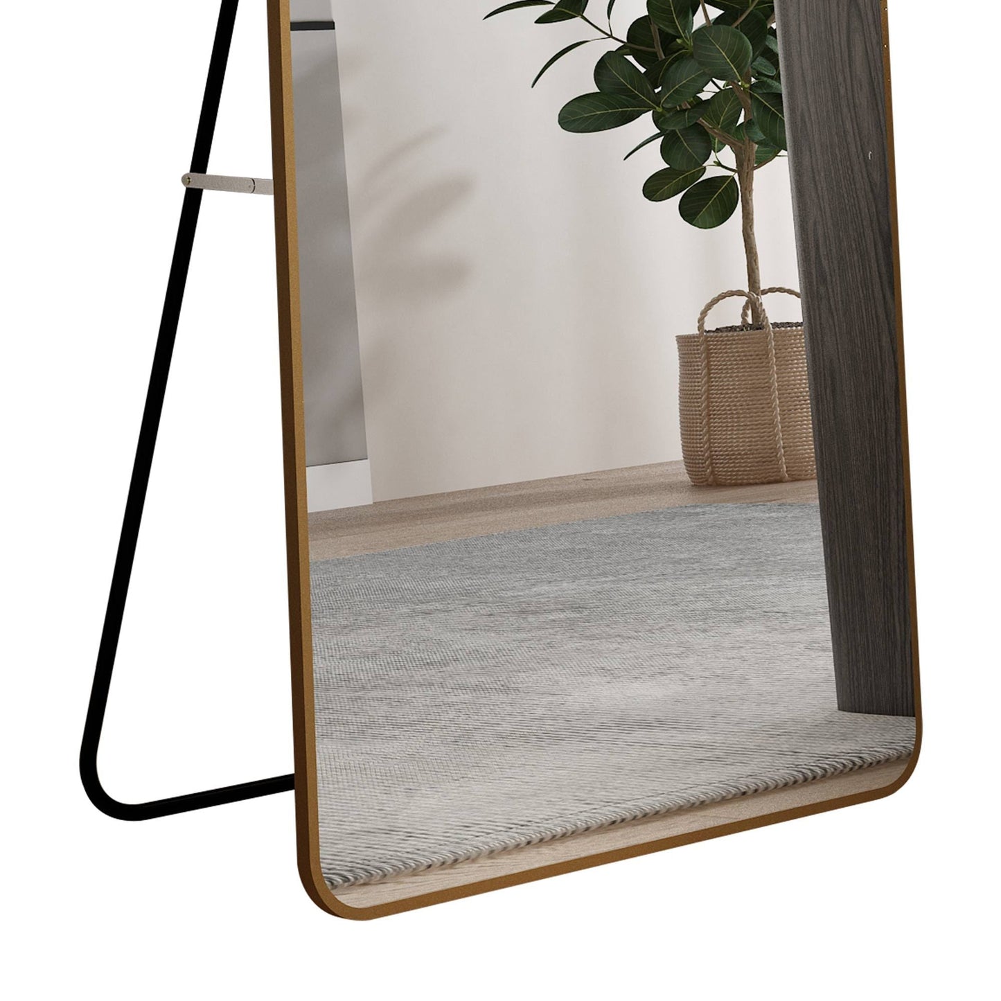 The 4th Generation Floor Mounted Full Length Mirror with Gold Frame