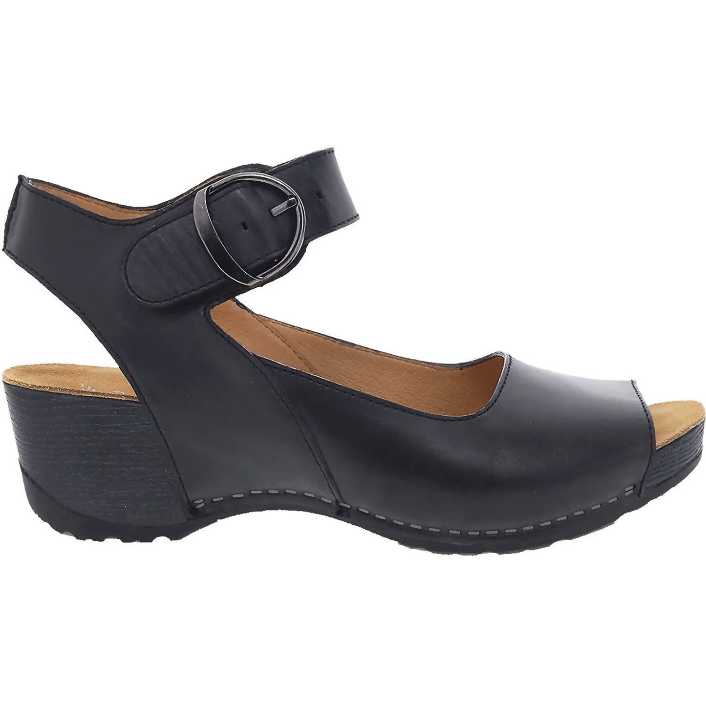 Dansko - Women's Dansko Tiana Calf Burnished Leather Platform Sandal