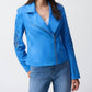 Joseph Ribkoff - Foiled Faux Suede Moto Jacket