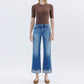 Flying Monkey - High Rise Cuffed Slim Wide Leg Jeans