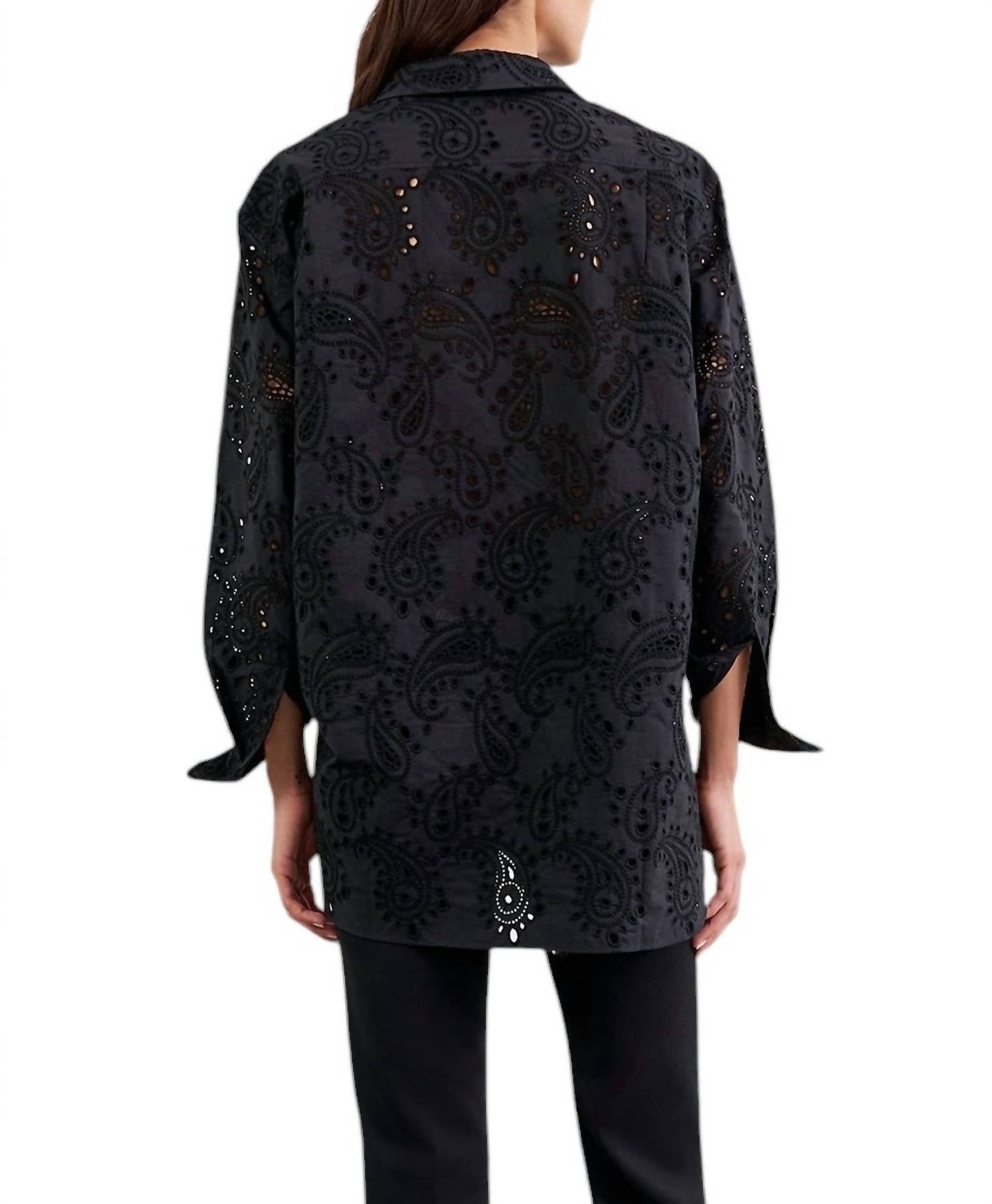 Nili Lotan - Mael Embroidered Poplin Shirt