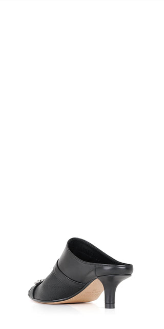 Maison Margiela - Women's Leather Buckle Mules Heel