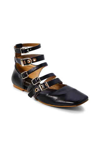 Free People - Sapatilha de balé feminina Hart Buckle