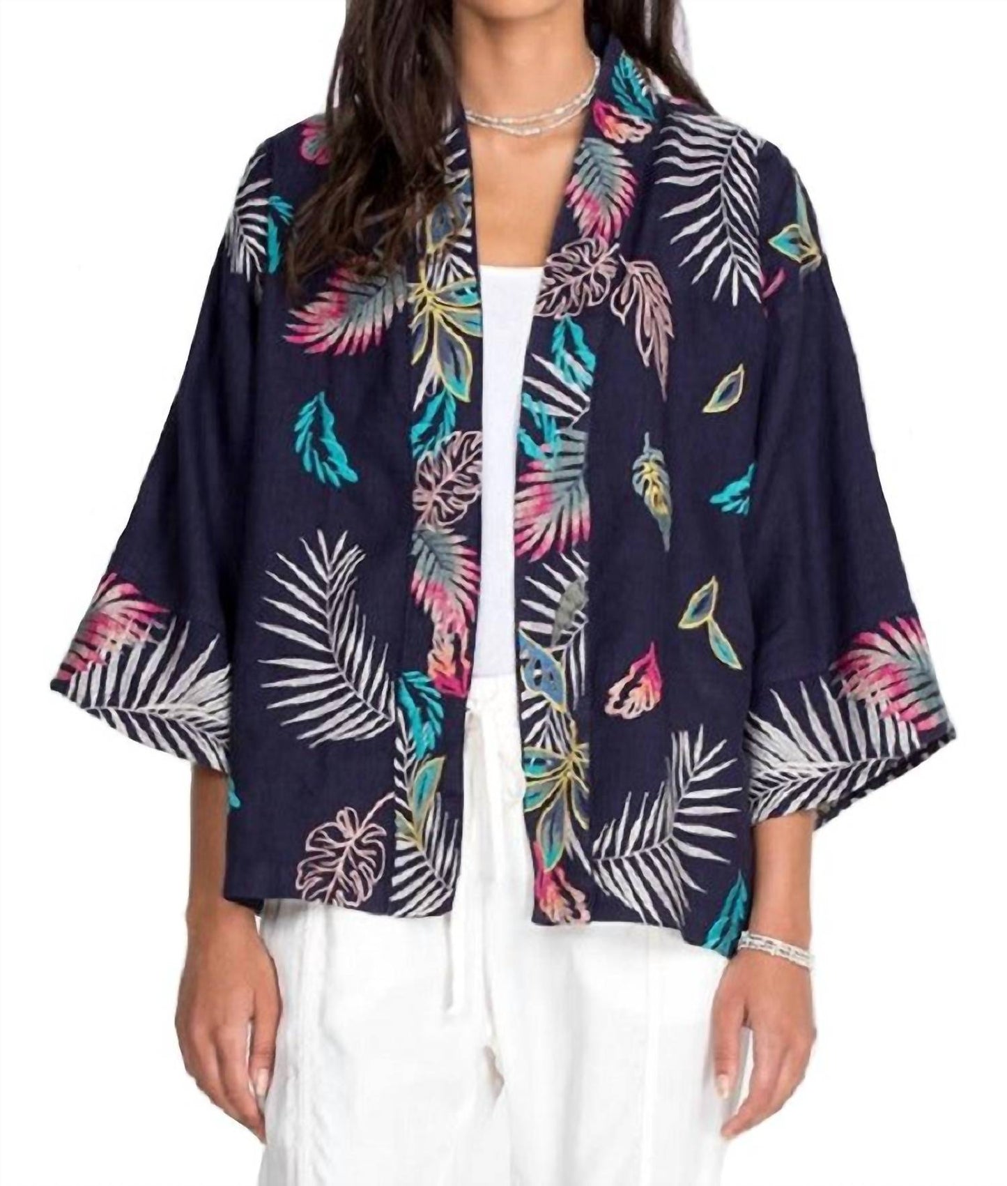 Johnny Was - Kaluhi Linen Cropped Kimono