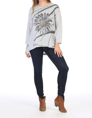 Jess & Jane - Women's Chit Chat High Low Sweater Knit Dolman Top