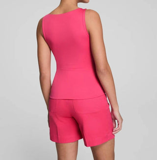 Spanx - Camiseta de gola alta em jersey liso