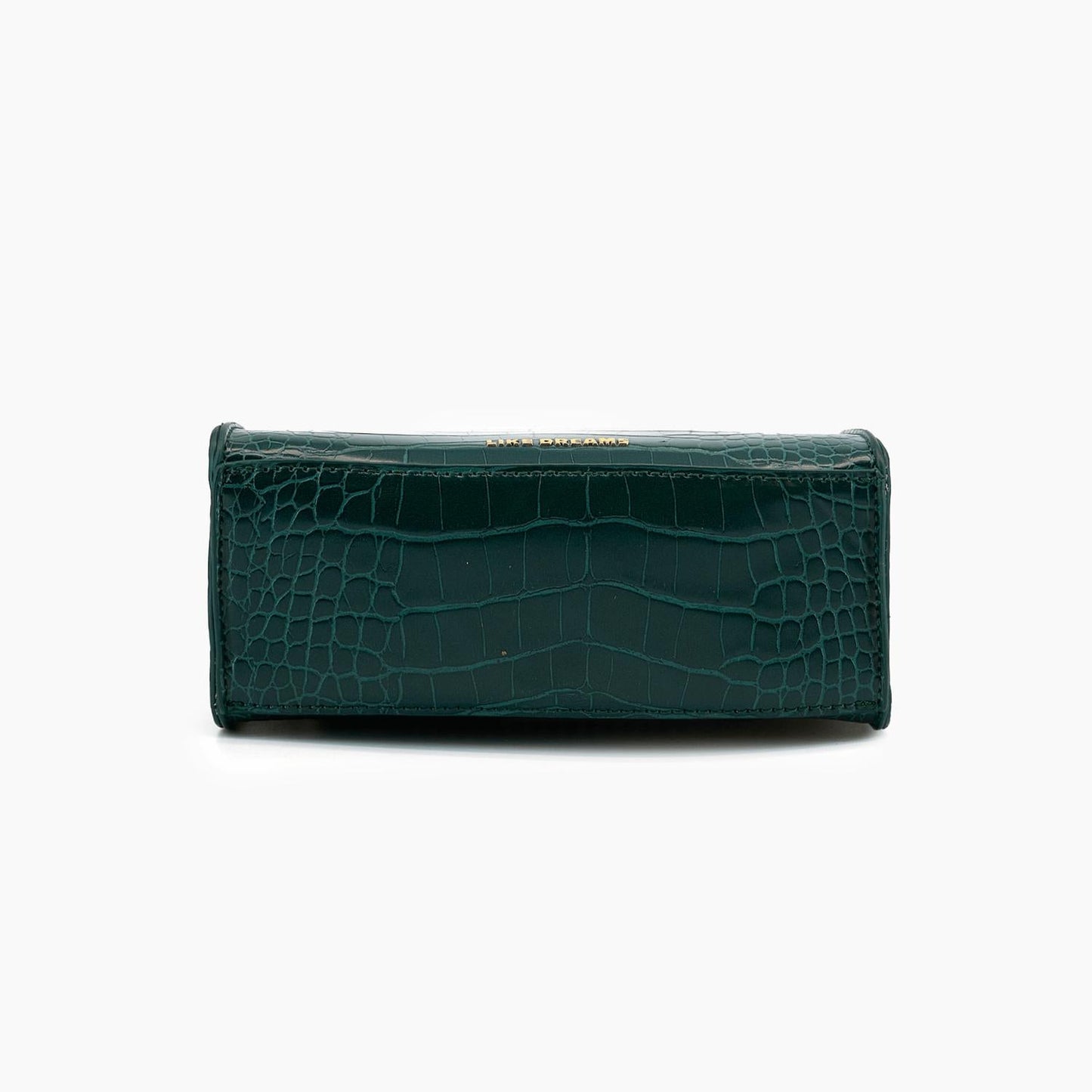 Like Dreams - Women's Lantern Faux Croc Crossbody Bag