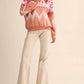 &Merci - Geometric Knit Half Zip Pullover