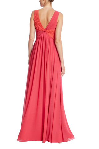 Badgley Mischka - Two-tone Twisted Gown