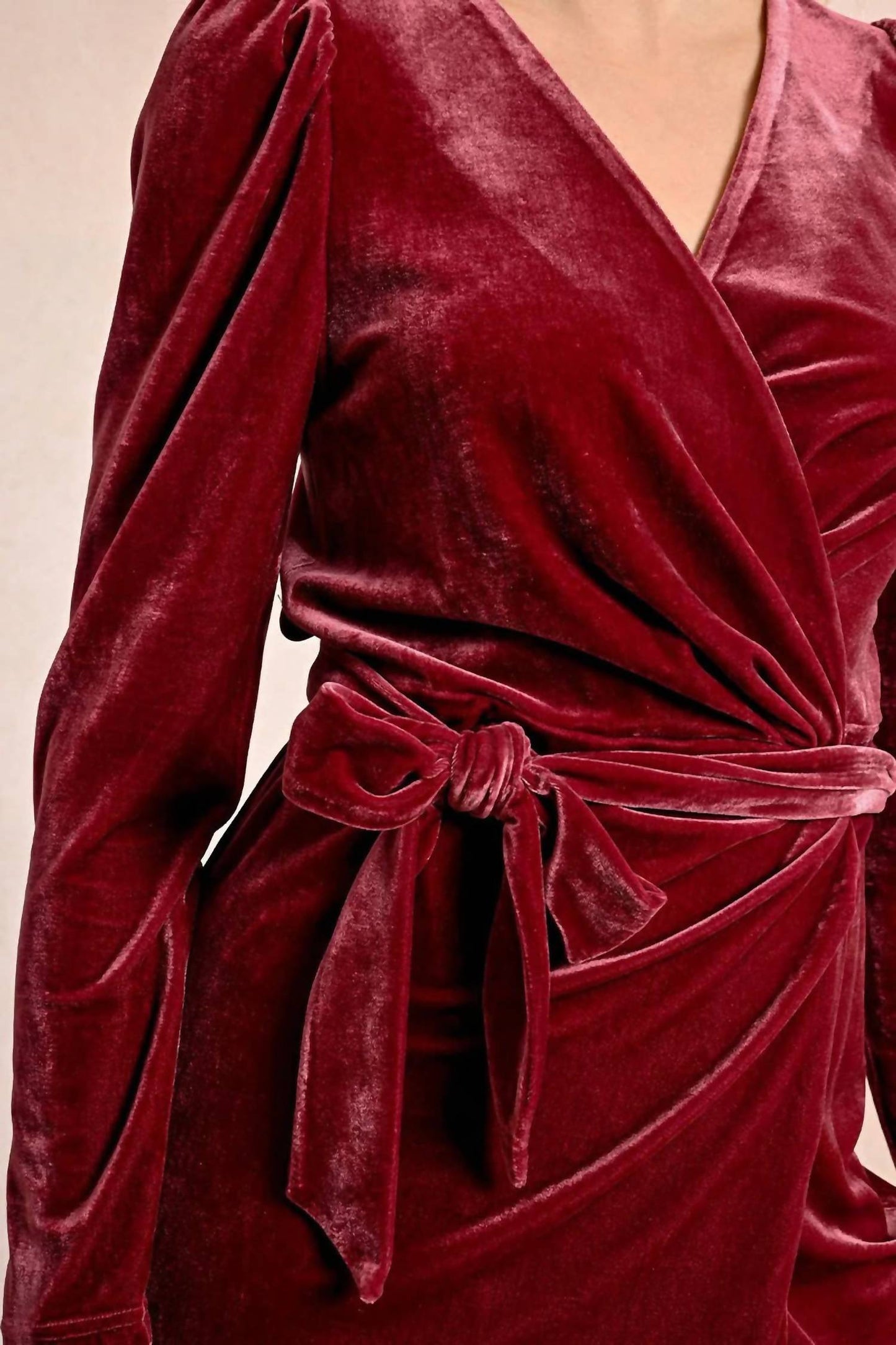 Molly Bracken - Velvet Wrap Mini Dress