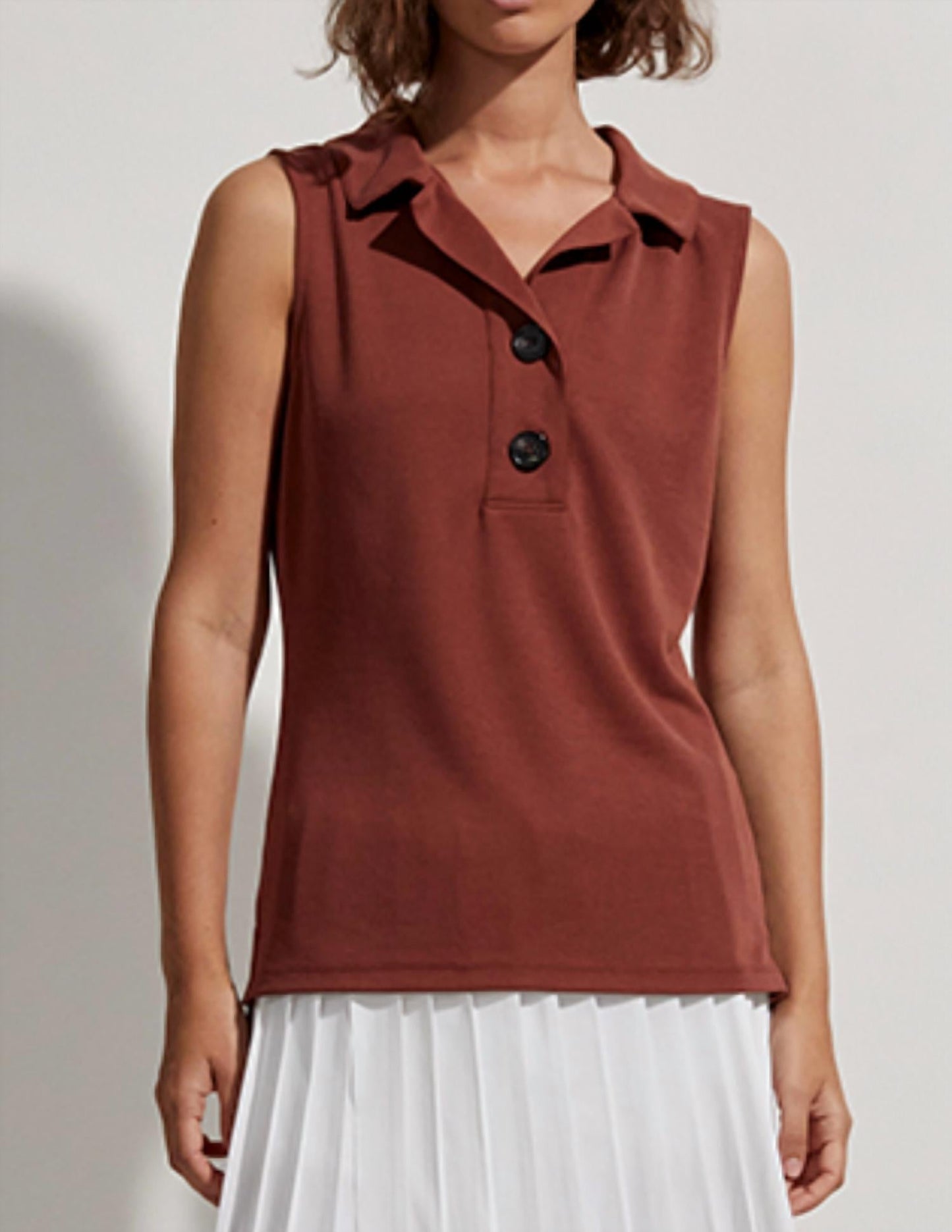 Varley - Caine Sleeveless Polo Top