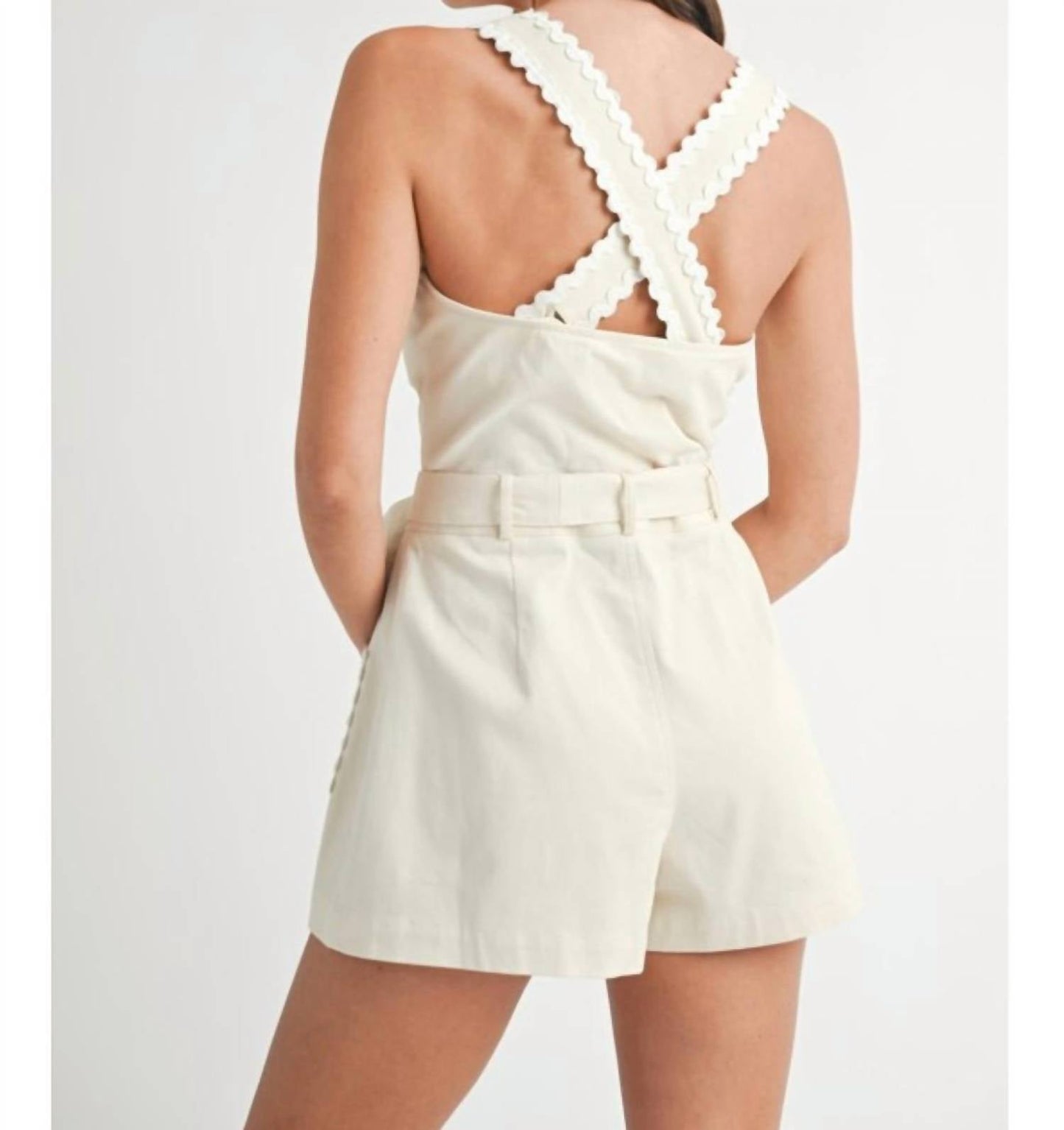 Mable - Women's Ric Rac Trim Romper