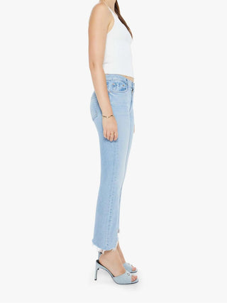 Mãe - Calça Jeans Denim Insider Crop Pontuda Desfiada
