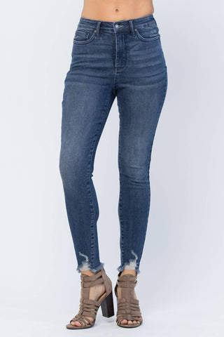 Judy Blue - Calça jeans skinny Alyssa Tummy Control de cintura alta
