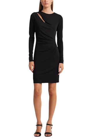 Ralph Lauren - VESTIDO DE COCKTAIL DE JERSEY ELÁSTICO PLISSADO