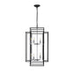 18' Modern 8-Light Black & Chrome Geometric Pendant Chandelier