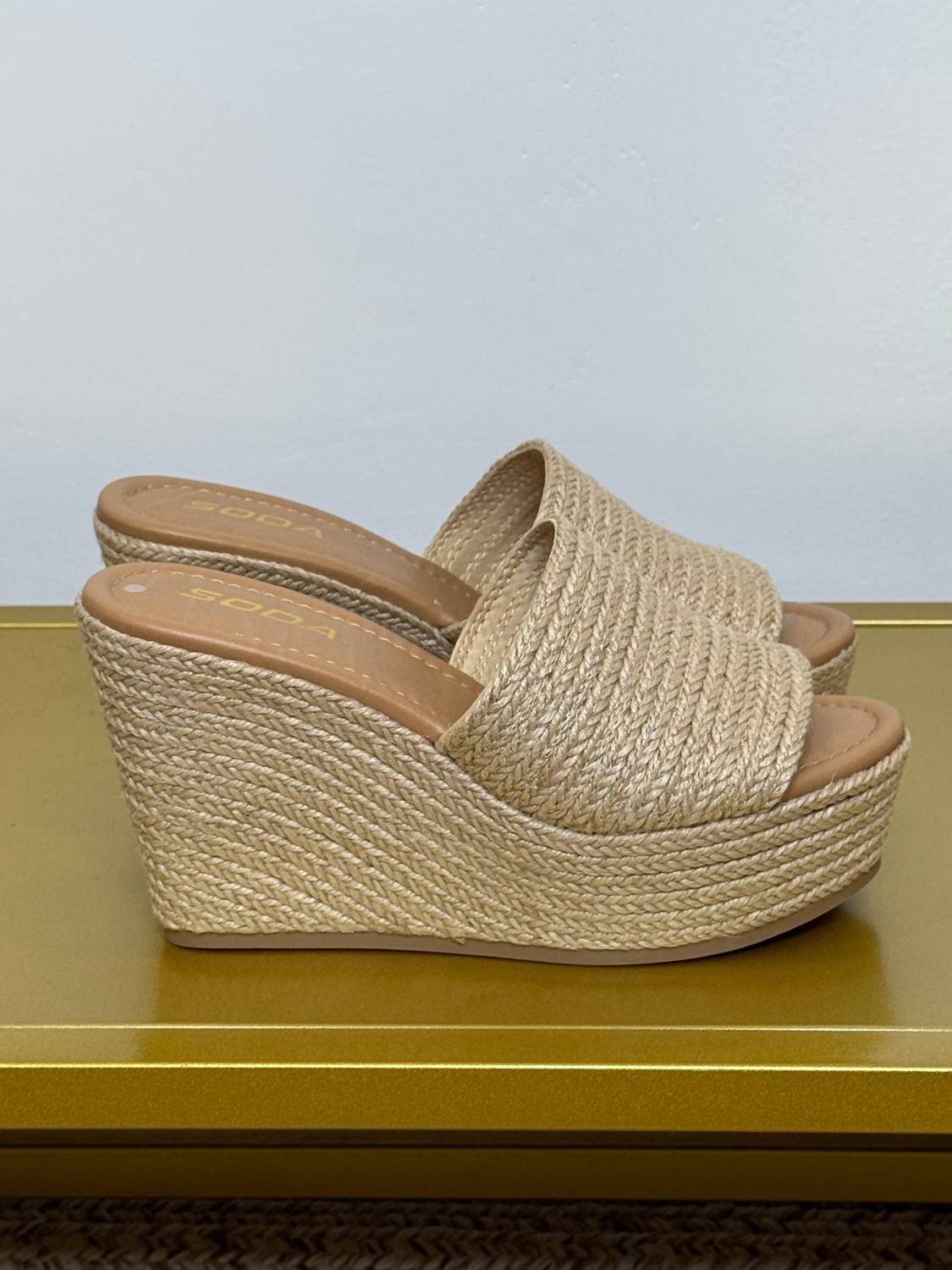 Mars Sky Shoes - Jute Braided Wedge